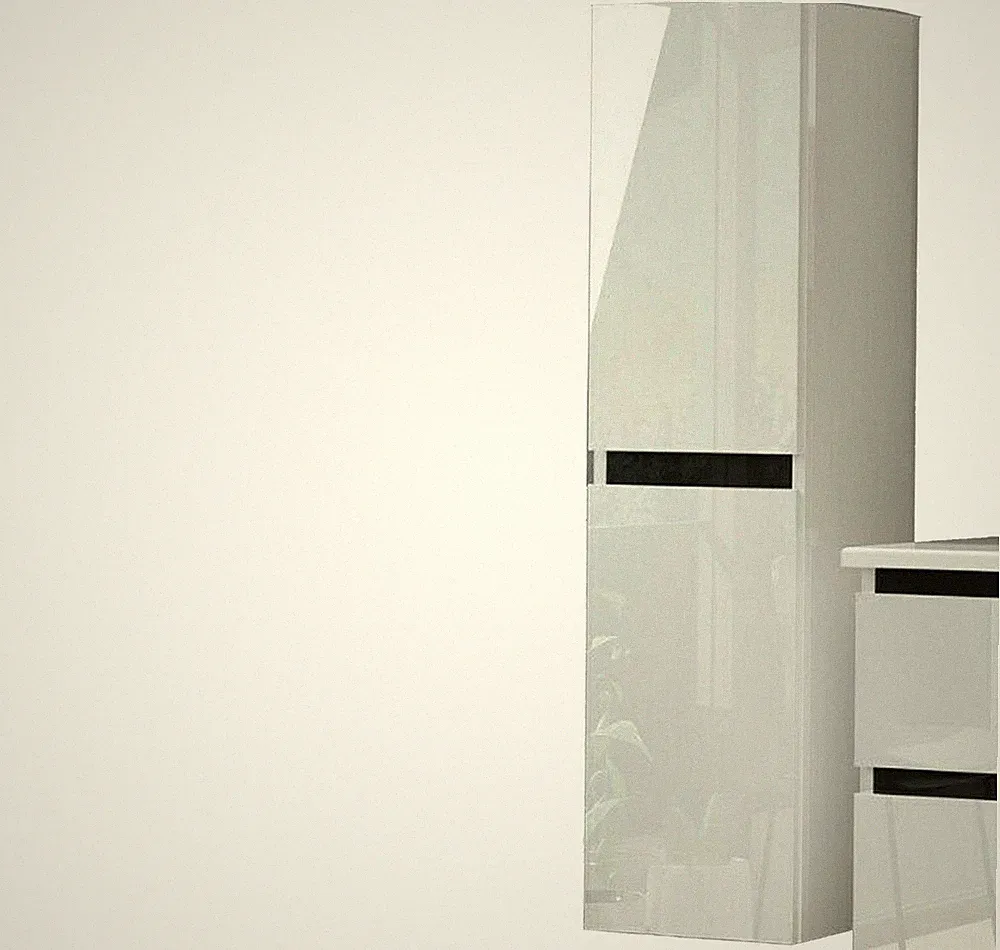 Hängeschrank Badezimmer badmöbel Badschrank Hochschrank Wandschrank Weiß 110 cm
