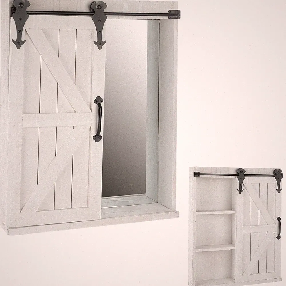 Hängeschrank Wandregal Spiegelschrank Wandschrank Schiebetür Weiß Wandboard