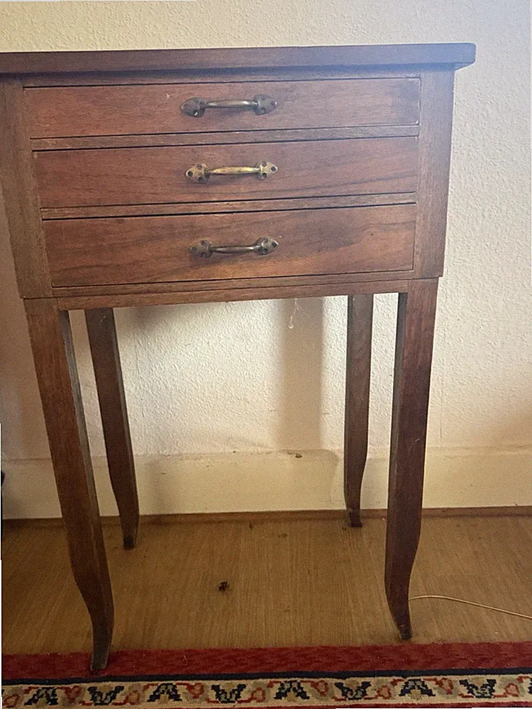 Hängeschrank Wandvitrine Holz/Glas braun, Glastür, 3 Fächer, 60x50cm