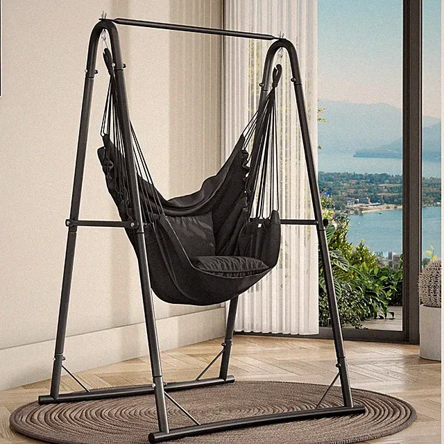 Hängesessel Gestell Metall Schwarz Outdoor Indoor