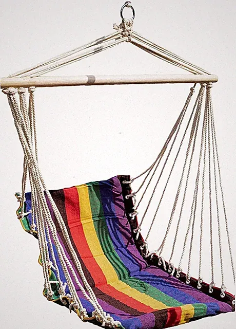 Hängesessel Hängeschaukel Indoor & Outdoor Bunter Hängestuhl im Hippie-Stil