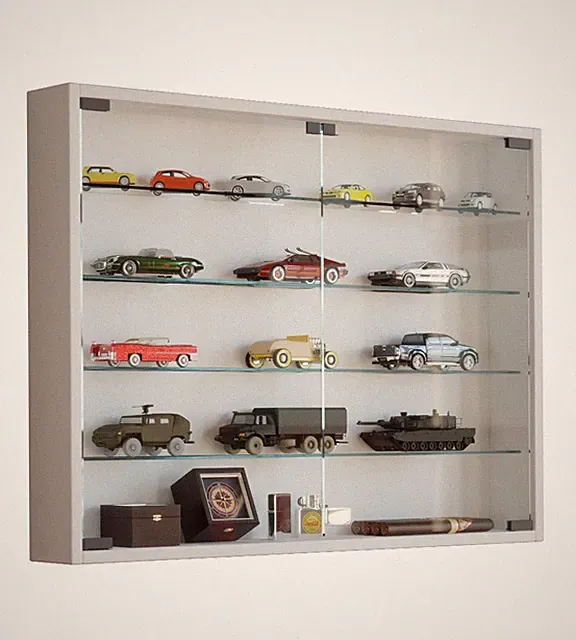 Hängevitrine Wandvitrine Glas Mandosa L H. 60 x B. 80 x T. 10 cm - VCM