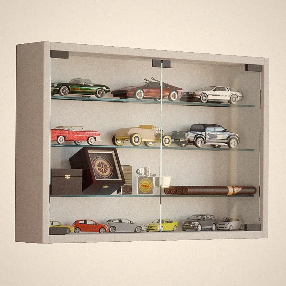 Hängevitrine Wandvitrine Glas Mandosa M H. 40 x B. 60 x T. 10 cm - VCM