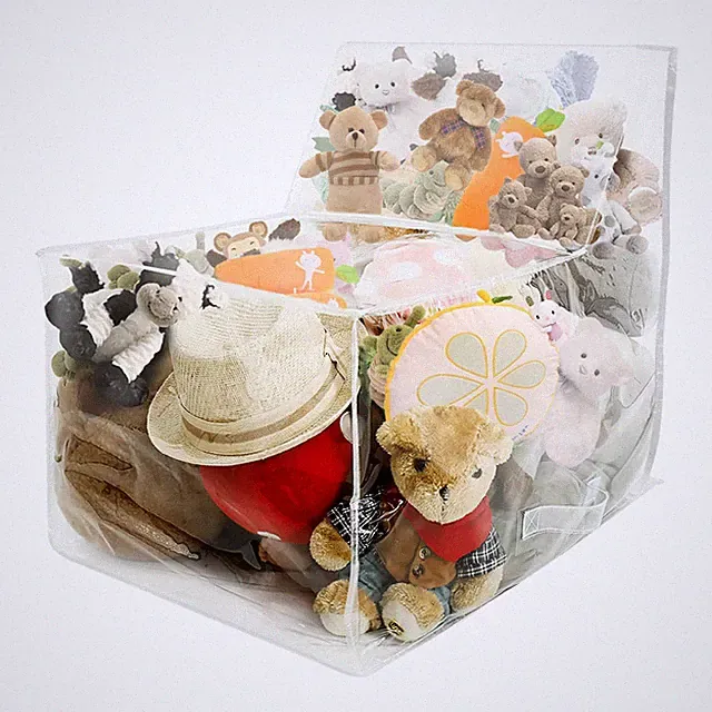 HAIJED Klar Stofftier Sitzsack Stuhlbezug für 60x45x45cm, Transparent