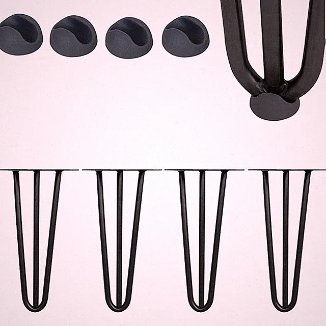 Hairpin Leg 4 Stück 86CM Schwarz Stützfuß haarnadelbein Tischkufen Möbelbein