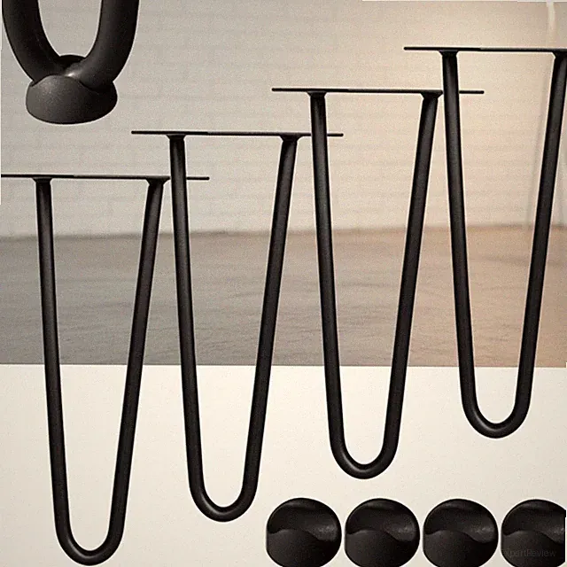 Hairpin Legs Stahl 4 Stück 36CM Schwarz Stützfuß Tischfuß Möbelfuß Tischkufen