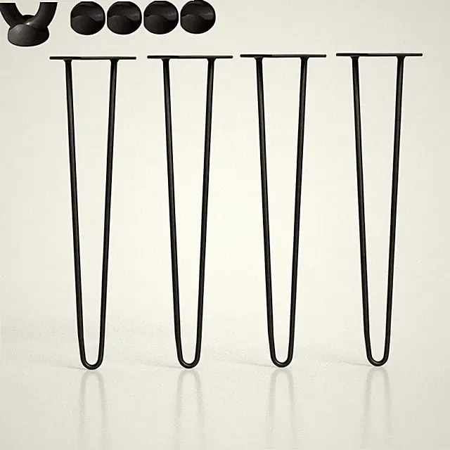 Hairpin Legs Tischbeine 4er Set 710mm Schwarz Stahl Tischgestell Haarnadelbeine