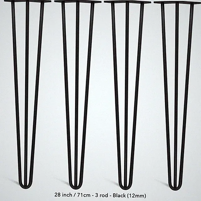 Hairpin Tischbeine 4er Set - Größe 4" - 40" Industrial Retro Style Farbpalette