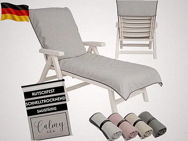 Handtuch für Sonnenliege 200x75cm - mit Kapuze Microfaser Light Weight