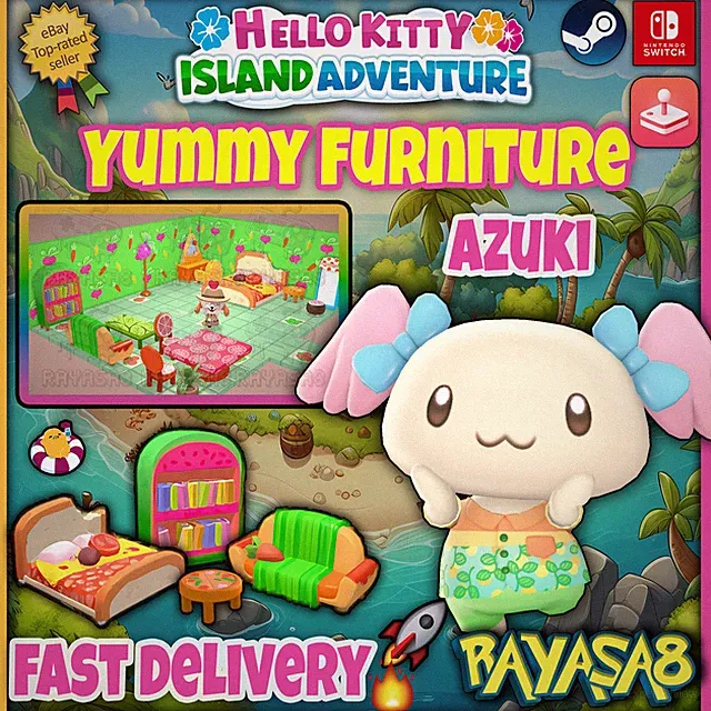 Hello Kitty Island Adventure - Leckere Möbel Komplettset | Schnelle...