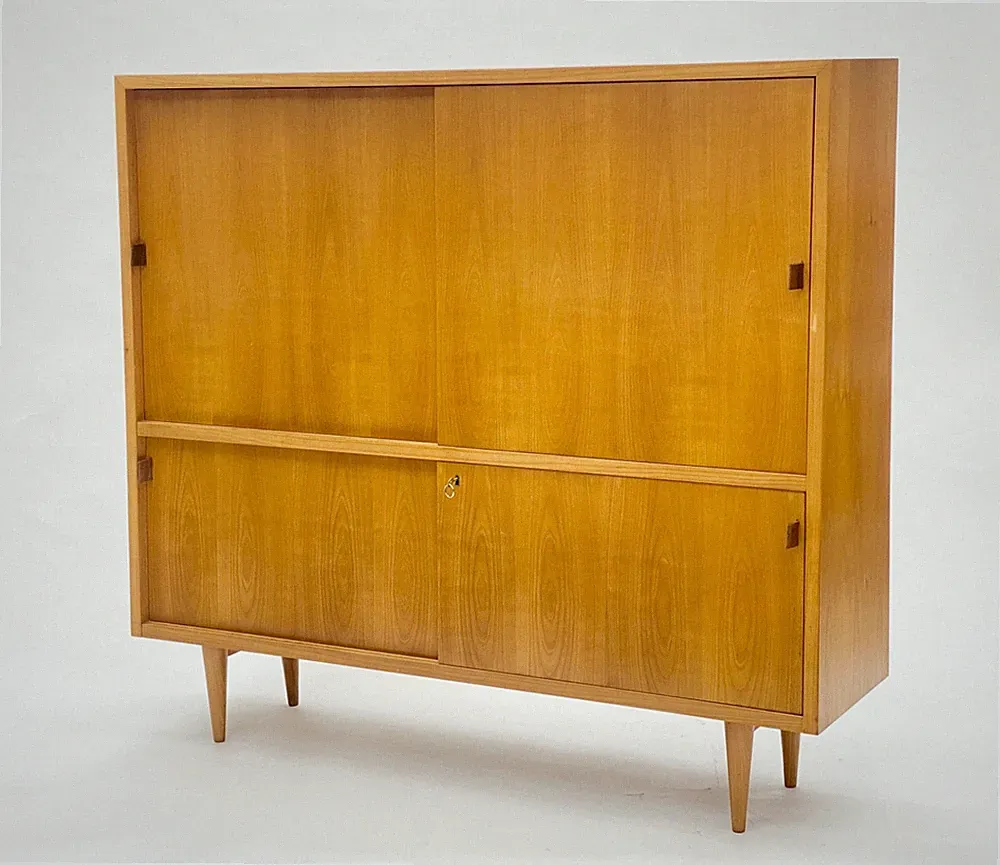 Helmut Magg Highboard WK263 Kirsche 1959 minimalistisch Mid Century modern vintg
