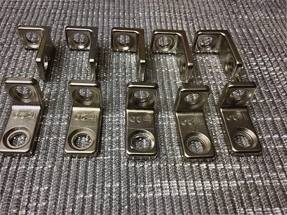 HETTICH Edelstahl Stuhlwinkel, 20 x 10 mm 10 Stück Winkel Möbelwinkel