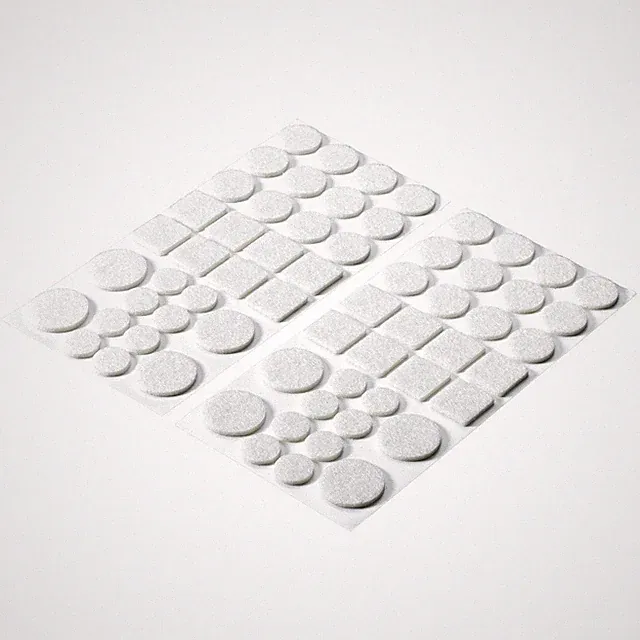 HETTICH Filzgleiter-Set, selbstklebend, weiß, 64 Stück (0,07 EUR/Stück)