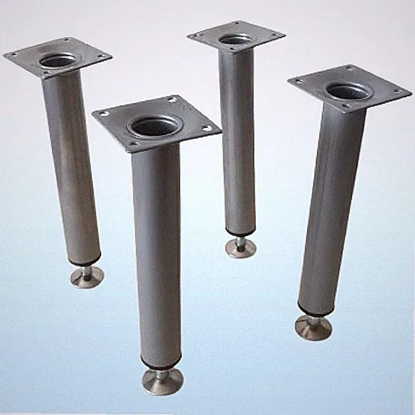 HETTICH | Möbelfuss 4er Set | Ø 30mmx200mm | Stahl | Grau | + je Schraubfuß M10!