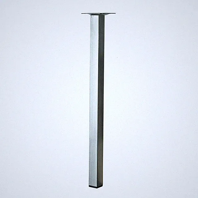 HETTICH Möbelfuß/Tischbein, Edelstahl finish, 25 x 25 x 400 mm B-Ware