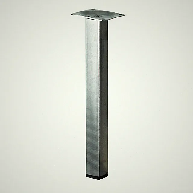 HETTICH Möbelfuß/Tischbein, Edelstahl-Optik, 25 x 25 x 250 mm