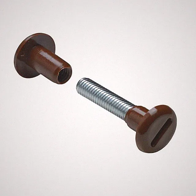 HETTICH Verbindungsschraube M6, 34-45 mm, braun, 10 Stück (0,38 EUR/Stück)