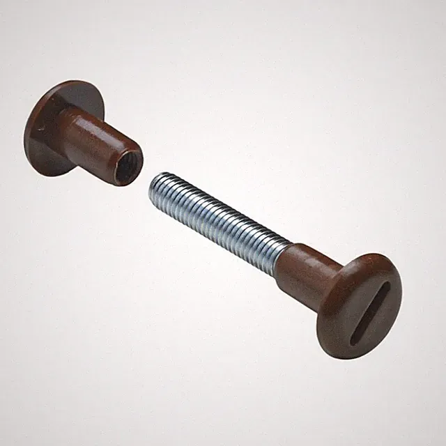 HETTICH Verbindungsschraube M6, 45-54 mm, braun, 10 Stück (0,50 EUR/Stück)