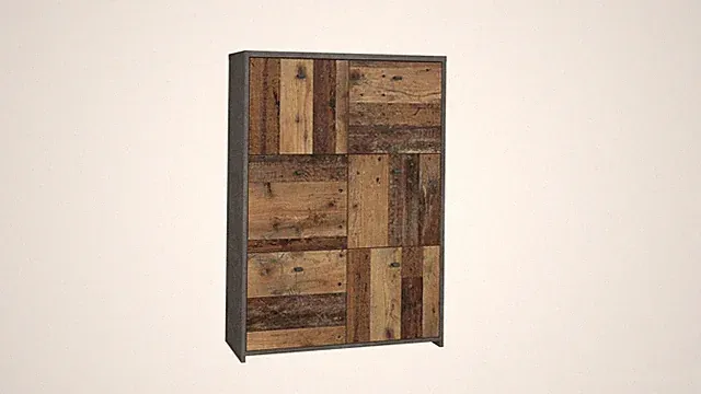 Highboard 321 Best Chest Kommode Sideboard in Old Wood Vintage und Beton grau