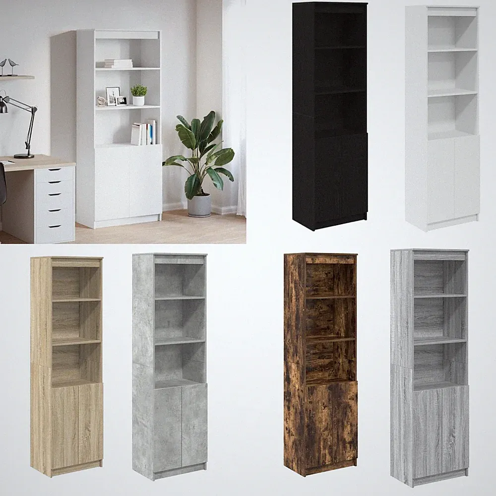 Highboard 50 x 35 x 180cm Holzwerkstoff Kommode Sideboard mehrere Auswahl vidaXL
