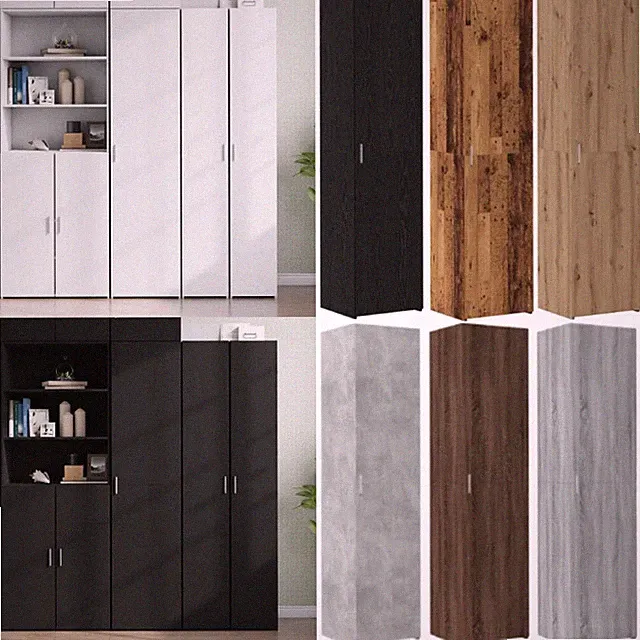 Highboard Aufbewahrungsschrank Vitrinenschrank Sideboard Holzwerkstoff DE