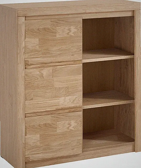 Highboard HOME AFFAIRE Silkeborg Eiche teilmassiv Breite 90cm Regal Kommode
