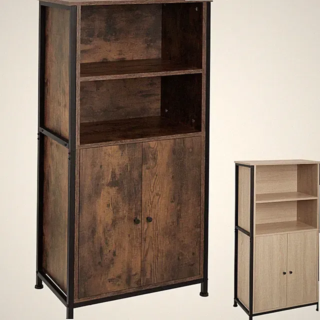 Highboard Küchenschrank Bücherregal Sideboard Schrank Holz Metall Industrie Stil