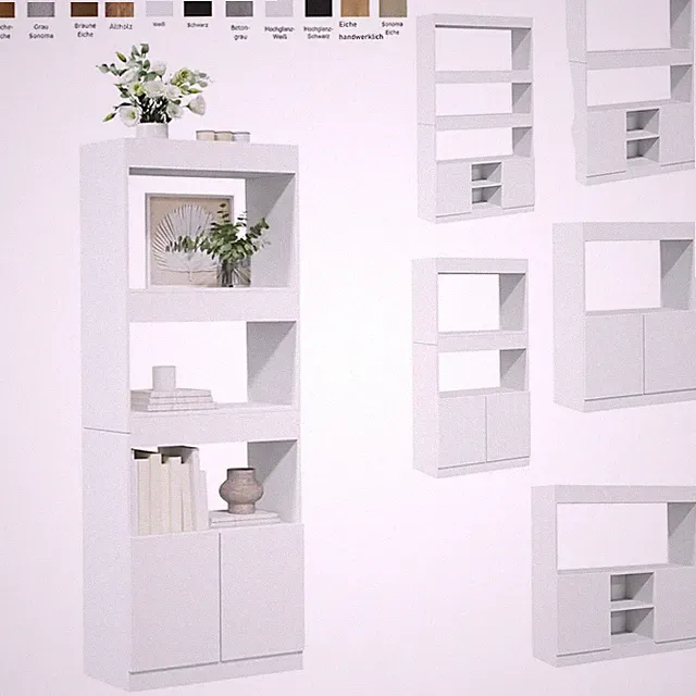 Highboard Sideboard Kommode Büro Schrank Anrichte Beistellschrank Bücherschrank