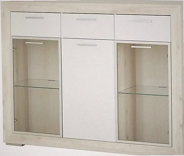 Highboard Sideboard Vitrine béige Höffner gebraucht wie neu 151 x 114 x 40