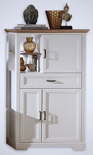 Highboard Stauraumelement JASMIN Pinie weiß Nachbildung