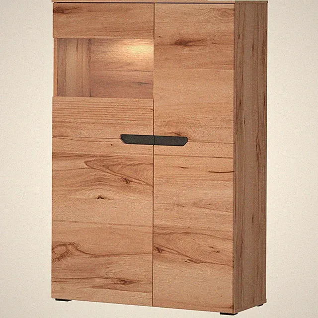 Highboardvitrine - Crenata Buche - 129 cm