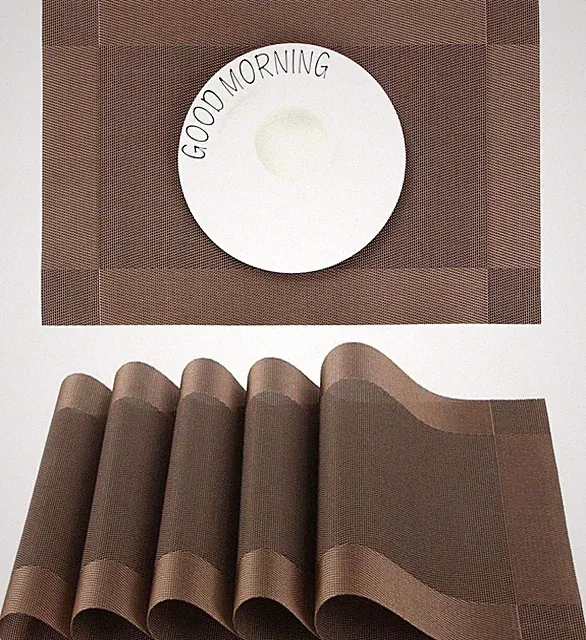 Hitzebeständige Platzdeckchen Rechteckig Polyvinylchlorid 6er Set