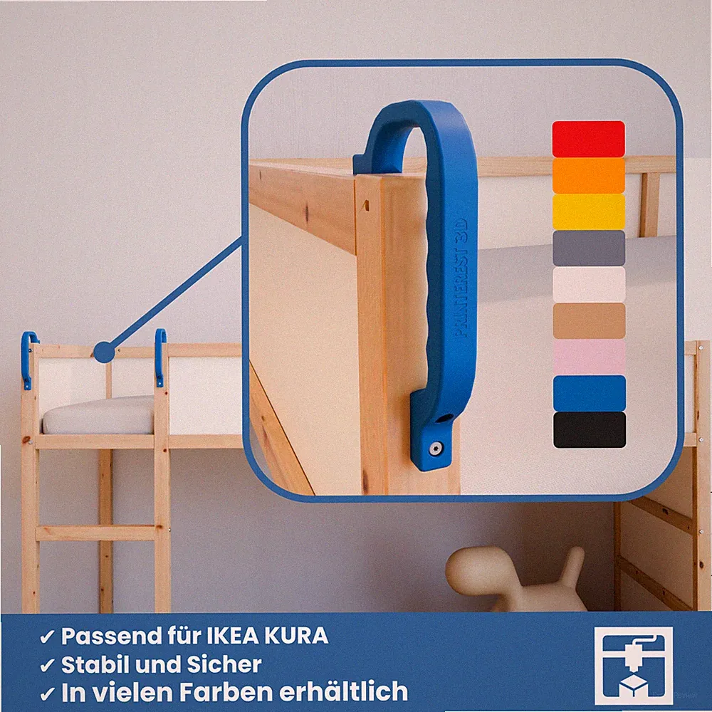 Hochbett-Griffe für IKEA KURA Hochbett (1 Stück = 1 Set)