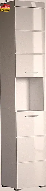 Hochschrank Badschrank Bad Hochglanz 37x190x31cm Badezimmerschrank Schrank