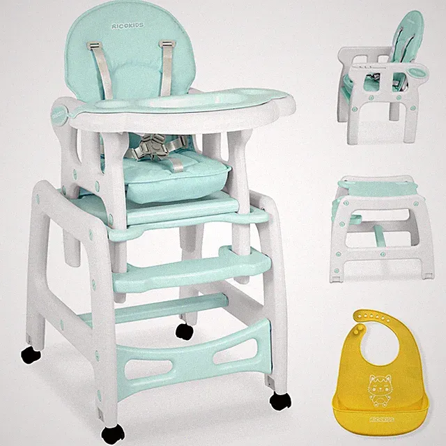 Hochstuhl Babystuhl Kinderhochstuhl Tablett Fußstütze Ricokids Sinco