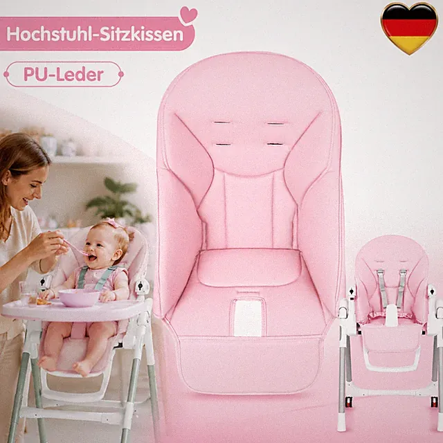 Hochstuhl PU-Leder Weicher Tragbar rutschfest Esszimmerstuhl Universal passend