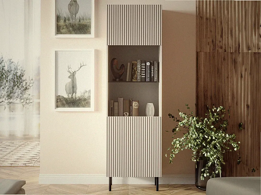Hochvitrine Batiko 56 Wohnzimmer Original Glas Vitrine Sideboard Vitrine PR M24