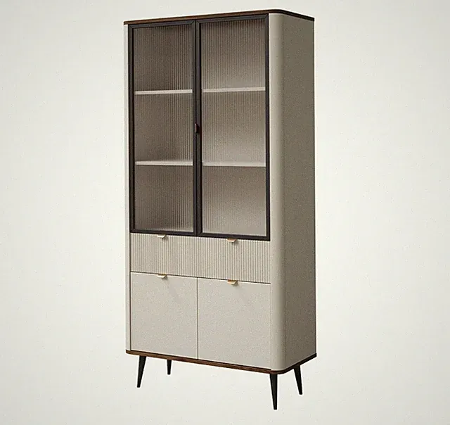 Hochvitrine Natelir 02 mit gehärtetem Glas, 2 Türen, 1 Schublade Kollektion