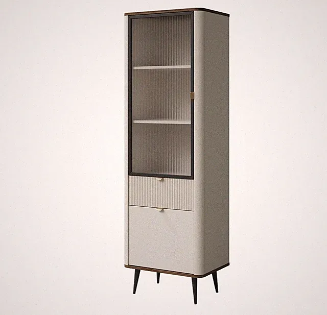 Hochvitrine Natelir 03 mit gehärtetem Glas, 1 Türen, 1 Schublade Kollektion