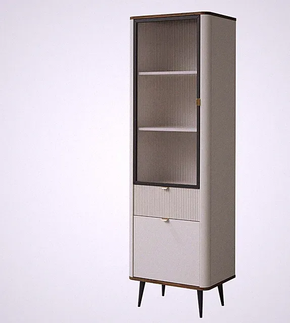 Hochvitrine Paladura 03 mit gehärtetem Glas, 1 Türen, 1 Schublade Kollektion