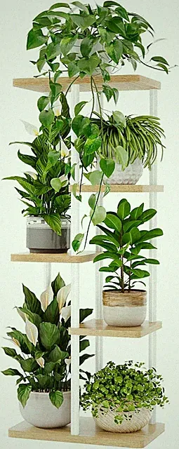 Hochwertiger Blumenständer aus Holz und Metall für Garten und Balkon