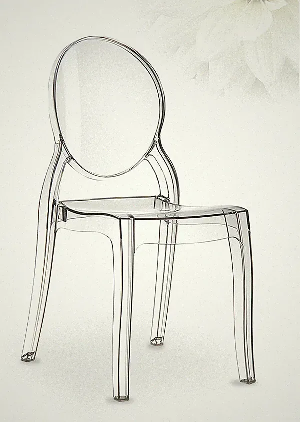 Hochwertiger Ghost Stuhl Elizabeth aus transparentem Plexiglas Qualitätsprodukt