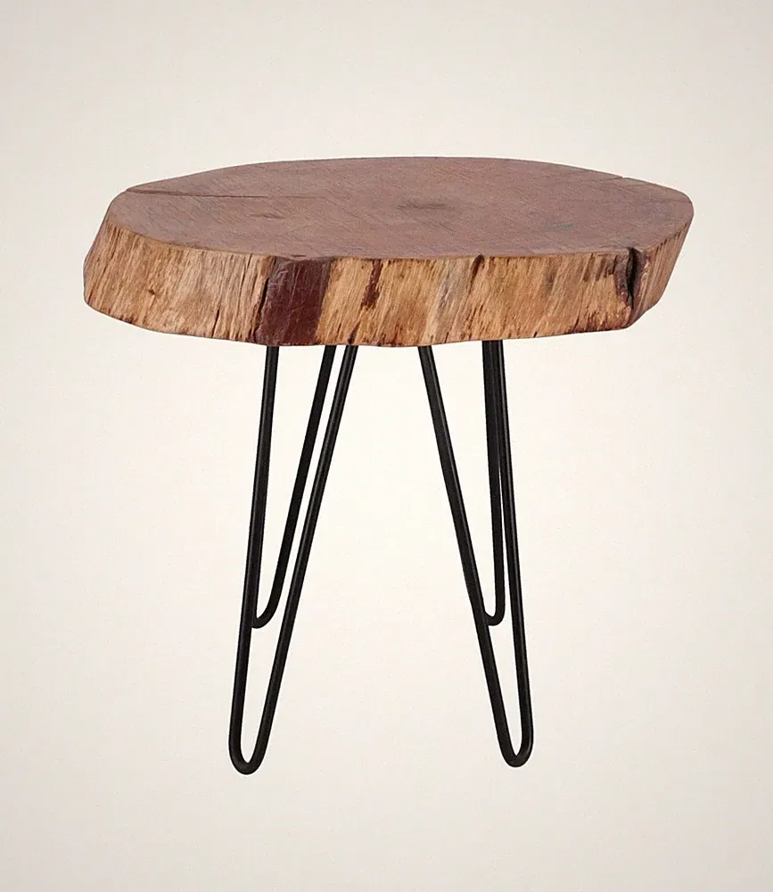 Hocker Auch Als Tisch Aus Holz Und Metall Im Industriestil