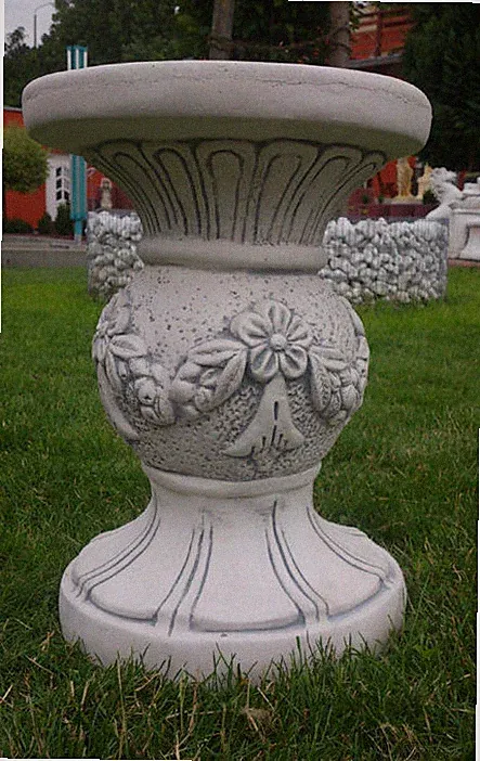 Hocker, Blumensäule, Steinguss, 44 cm, Säule, Sockel, Gartenfigur, Steinmöbel