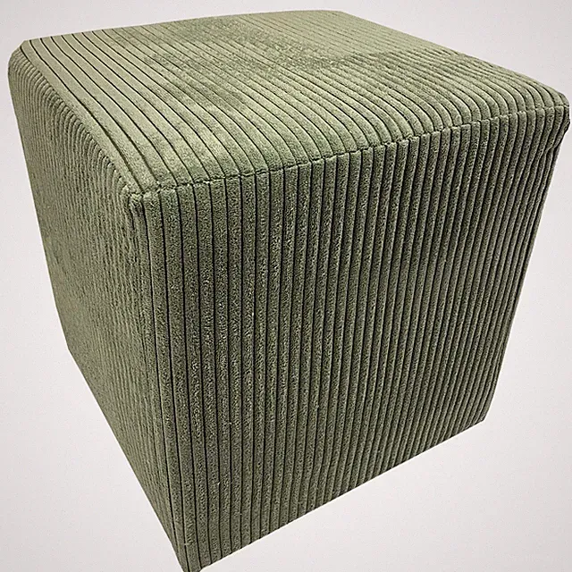 Hocker - hellgrün - Cord - 45x45 cm Hocker Fußhocker Sitzhocker
