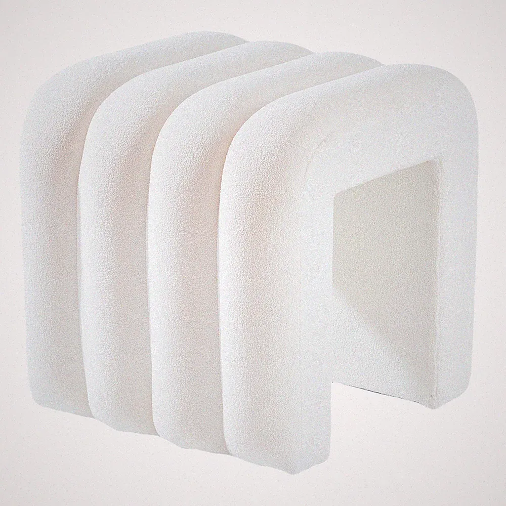Hocker mit Holzfüßen – Sitzhocker & Pouf für Wohnzimmer, Schlafzimmer & Flur