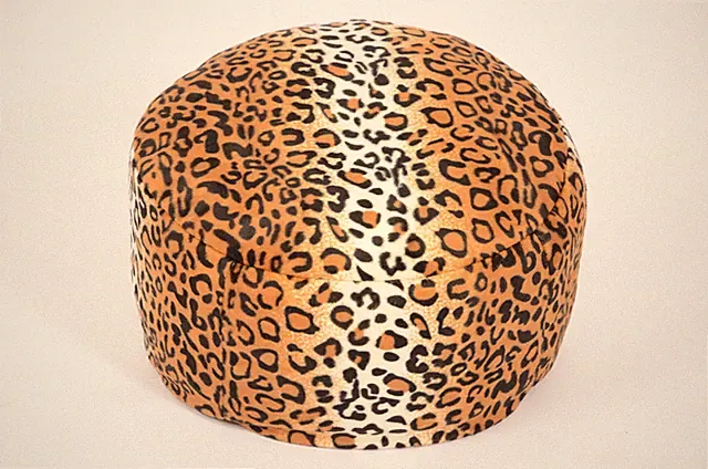 Hocker Sitzsack Tierfelloptik Pouf Tieroptik Gepardfell Ø47/34 cm