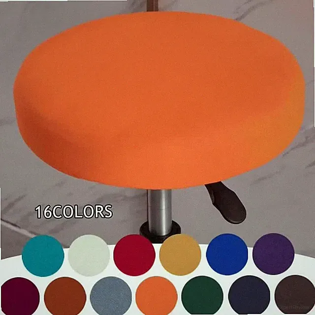 Hockerbezug Rund Sitzhocker Stretch Stuhlbezug Drehbarer Hocker BezugStuhlhusse