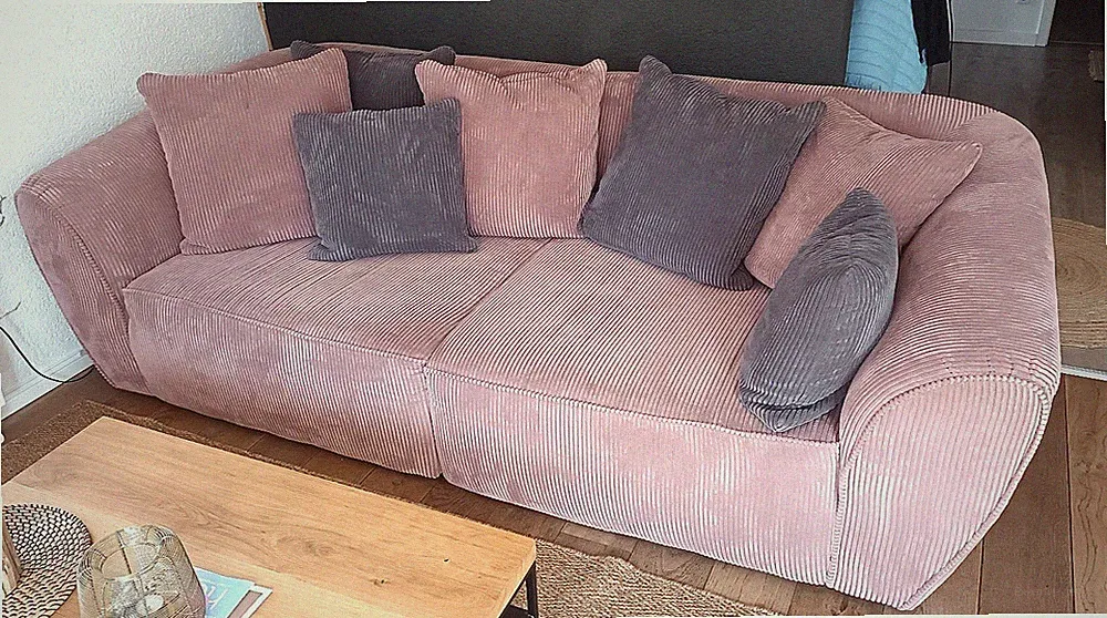 Höffner Big-Sofa „Savita“ Mit allen Kissen! Drei Sitzer, wie Neu!