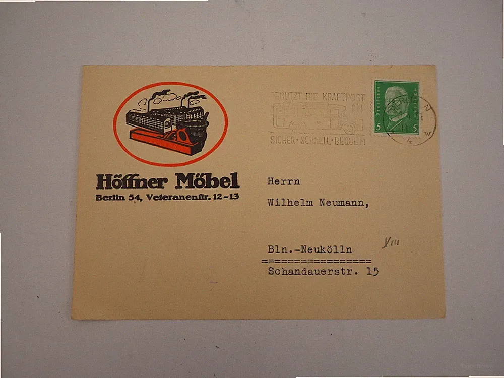 Höffner Möbel Berlin Ganzsache 1931